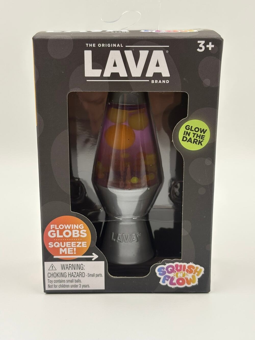 LAVA Squish N' Flow Orange Yellow Purple Glow Dark Sensory Fidget NEW